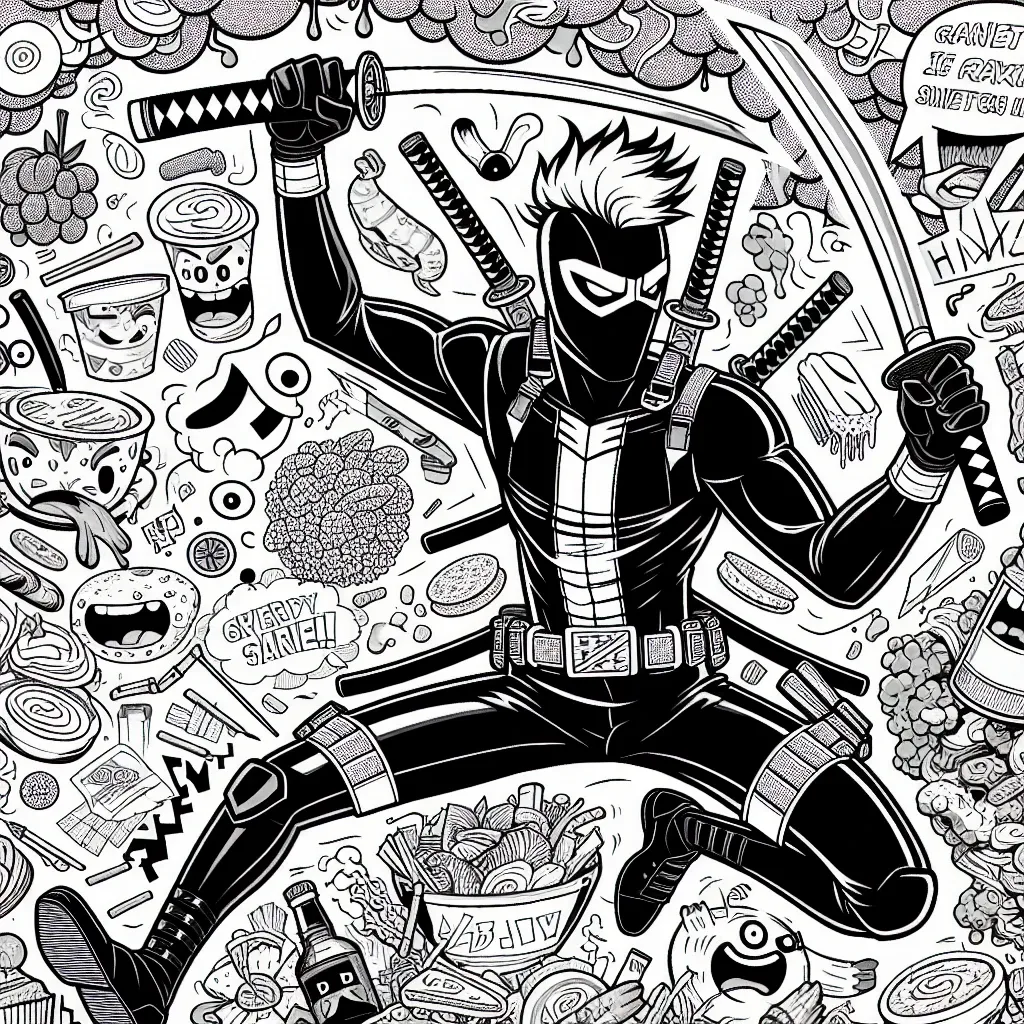 Unleash Your Creativity with a Unique Deadpool Coloring Page Collection