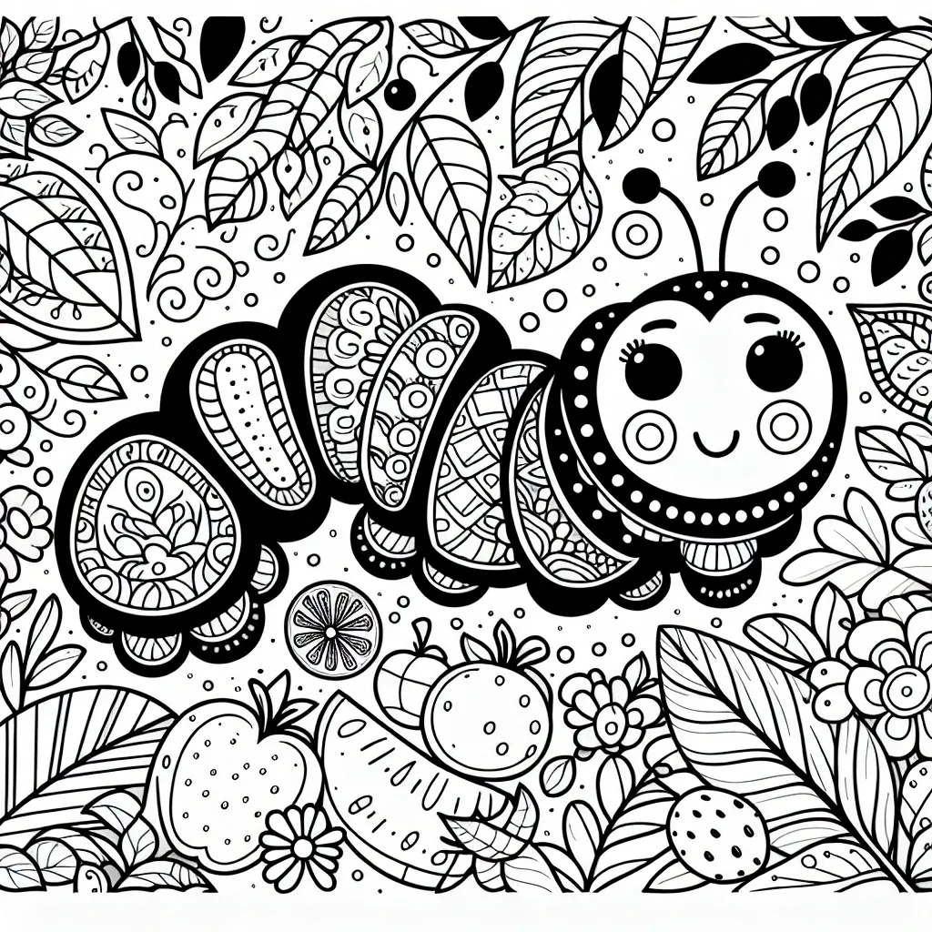 Unleash Creativity with a ‘Very Hungry Caterpillar Coloring Page’ for Kids and Adults Alike!